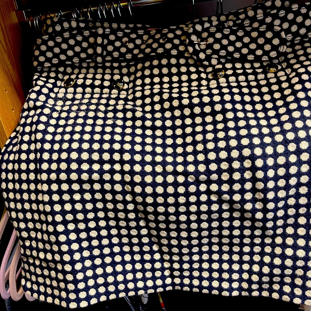 Authentic polka dot wool wool mini skirt